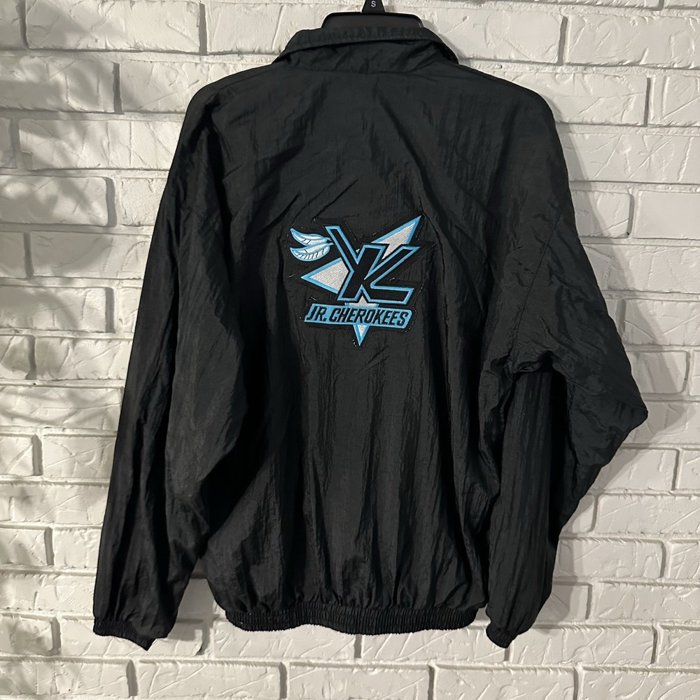 Vintage Knoxville Jr Cherokees Hockey Jacket ECHL Mens XL Made In USA Black